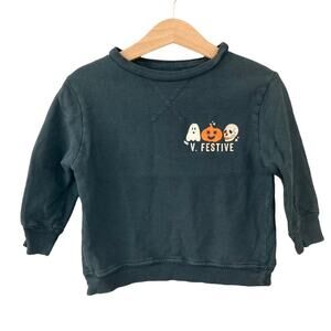 The Ever Co V Festive Halloween Sweatshirt - Black - 2-3